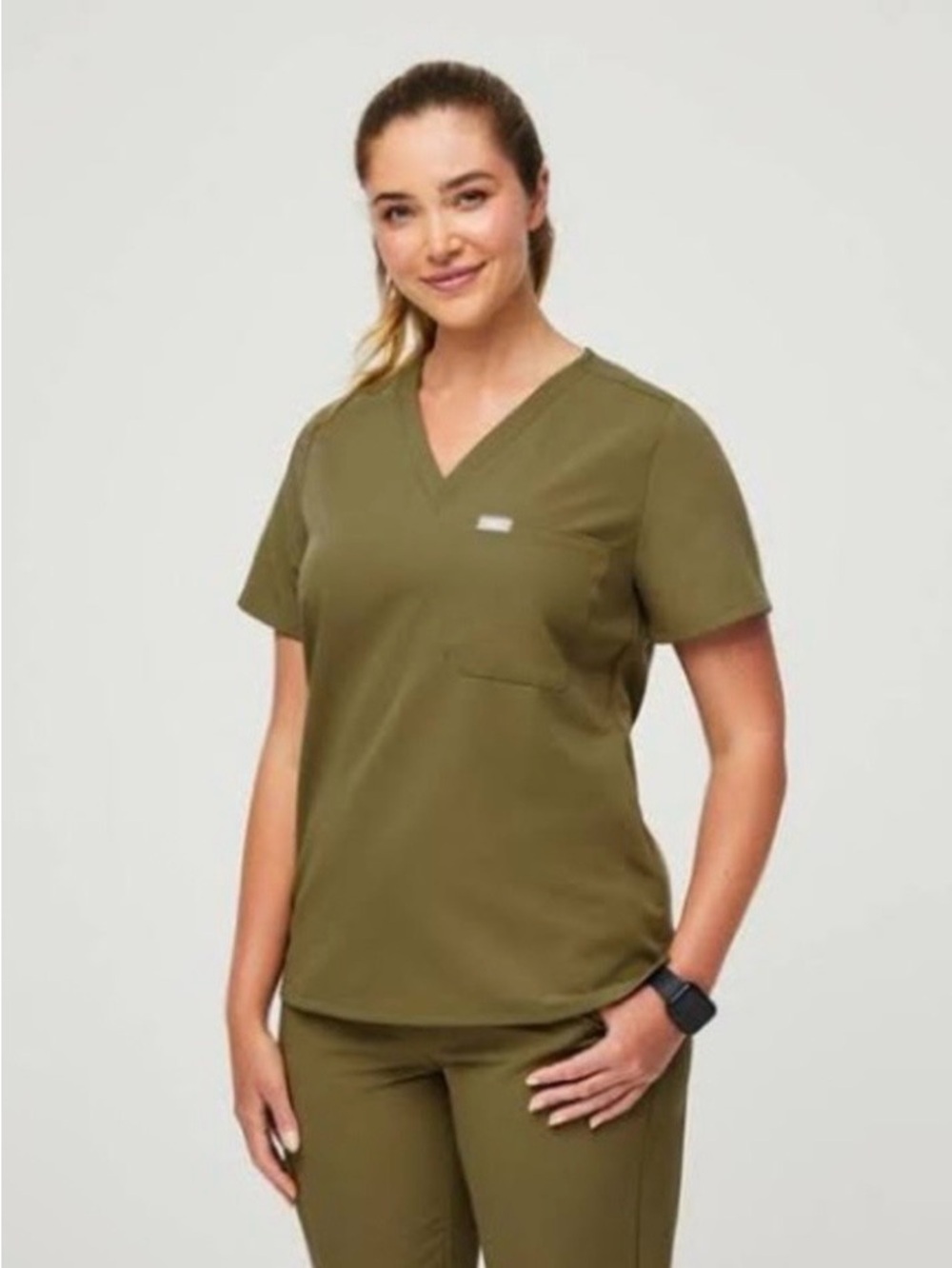 Figs Catarina Scrub Top Limited Edition Martini Olive Green XS Medical Uniform